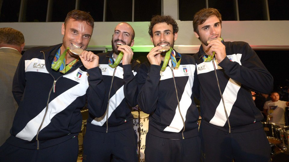 Italia Team medalists at Casa Italia